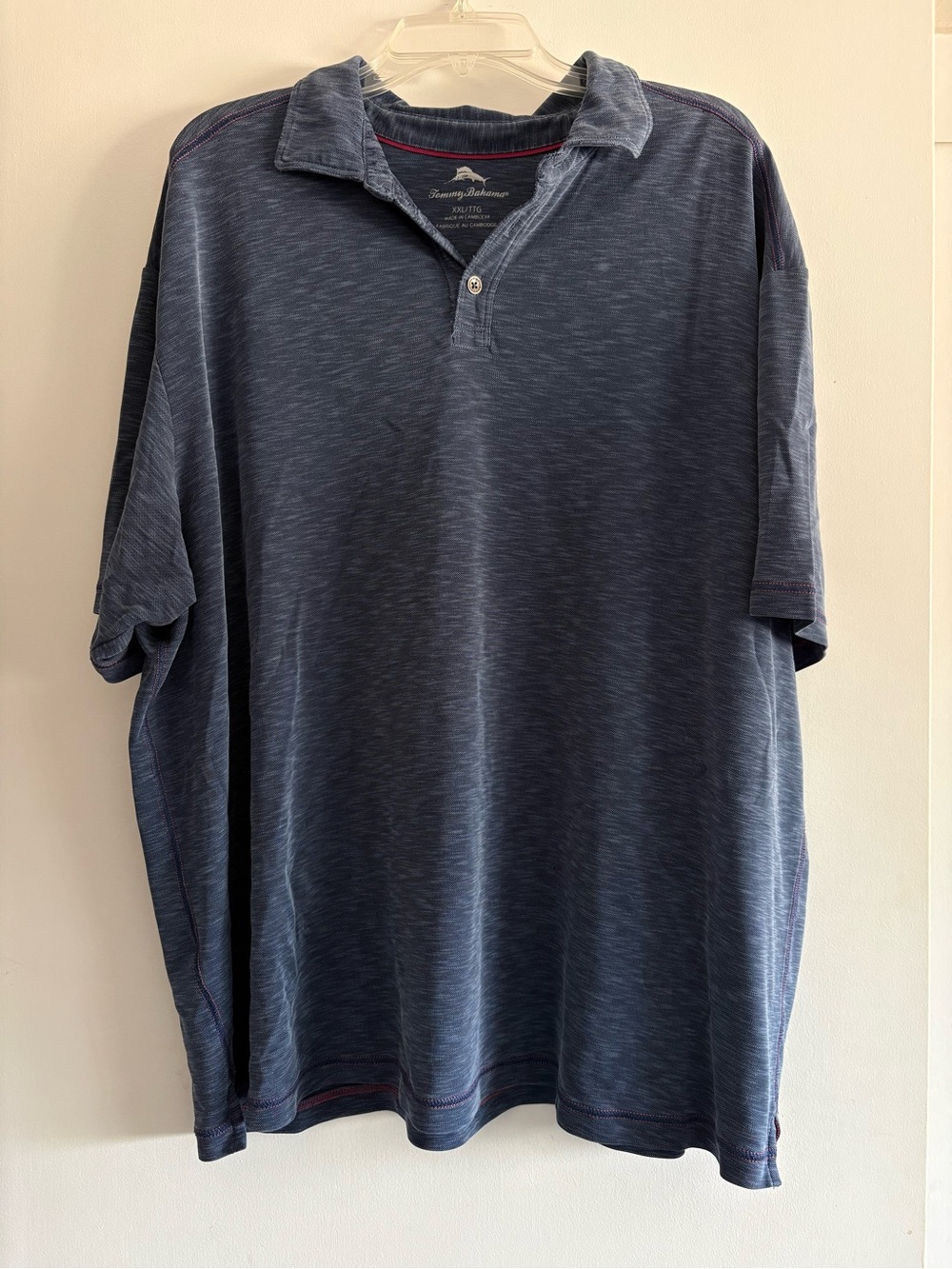 Tommy Bahama Men's Short Sleeve XXL Polo - Navy Heather